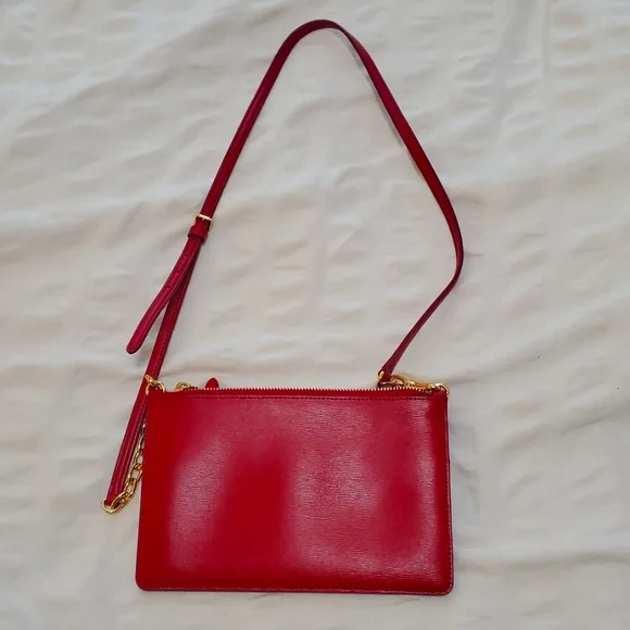 Red Ralph Lauren envelope crossbody purse - Picture 4 of 4